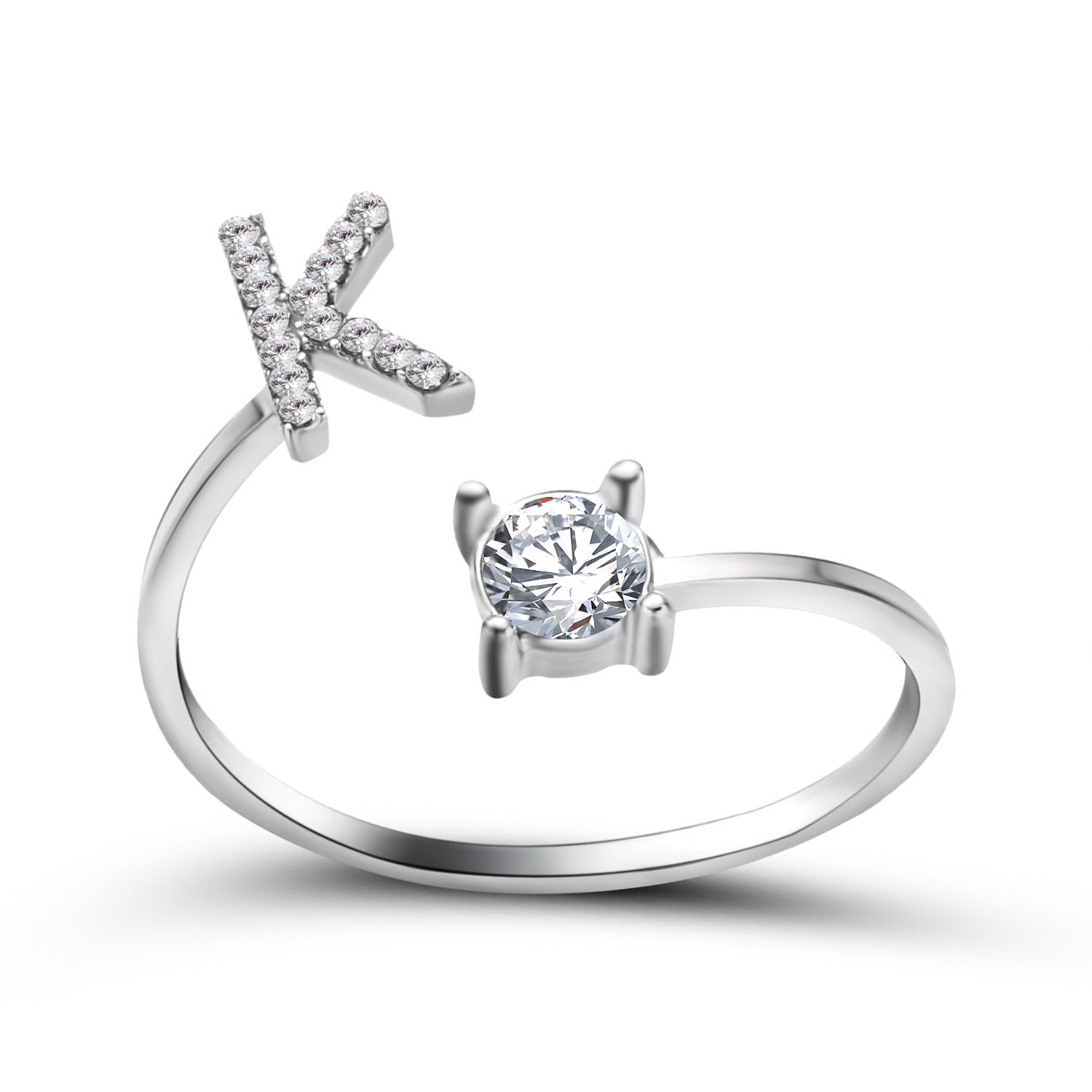 New Design Adjustable 26 Initial Letter Ring Fashion Jewelry For Women Simple Elegant Jewelry New Design Adjustable 26 Initial Letter Ring Fashion Jewelry For Women Simple Elegant Jewelry